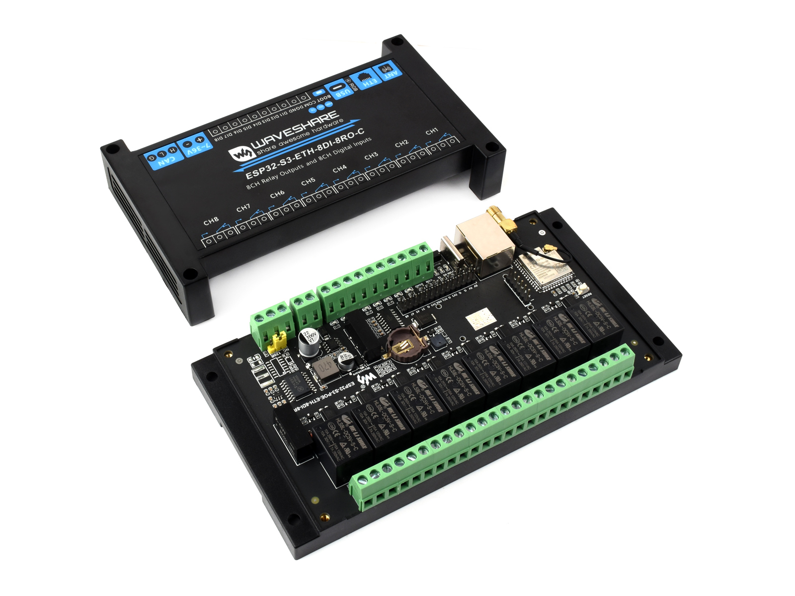Waveshare Esp32 - Module de relais WiFi industriel ESP32-S3