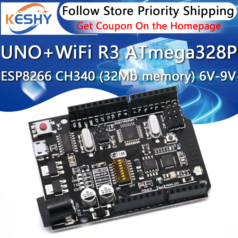 Nodemcu 32S - UNO + WiFi R3 ATmega328P +