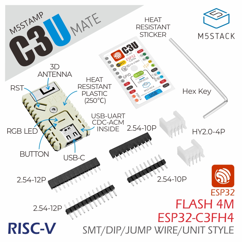 M5Stack Officiel M5Stamp C3U M - M5Stack Core2 avis et prix